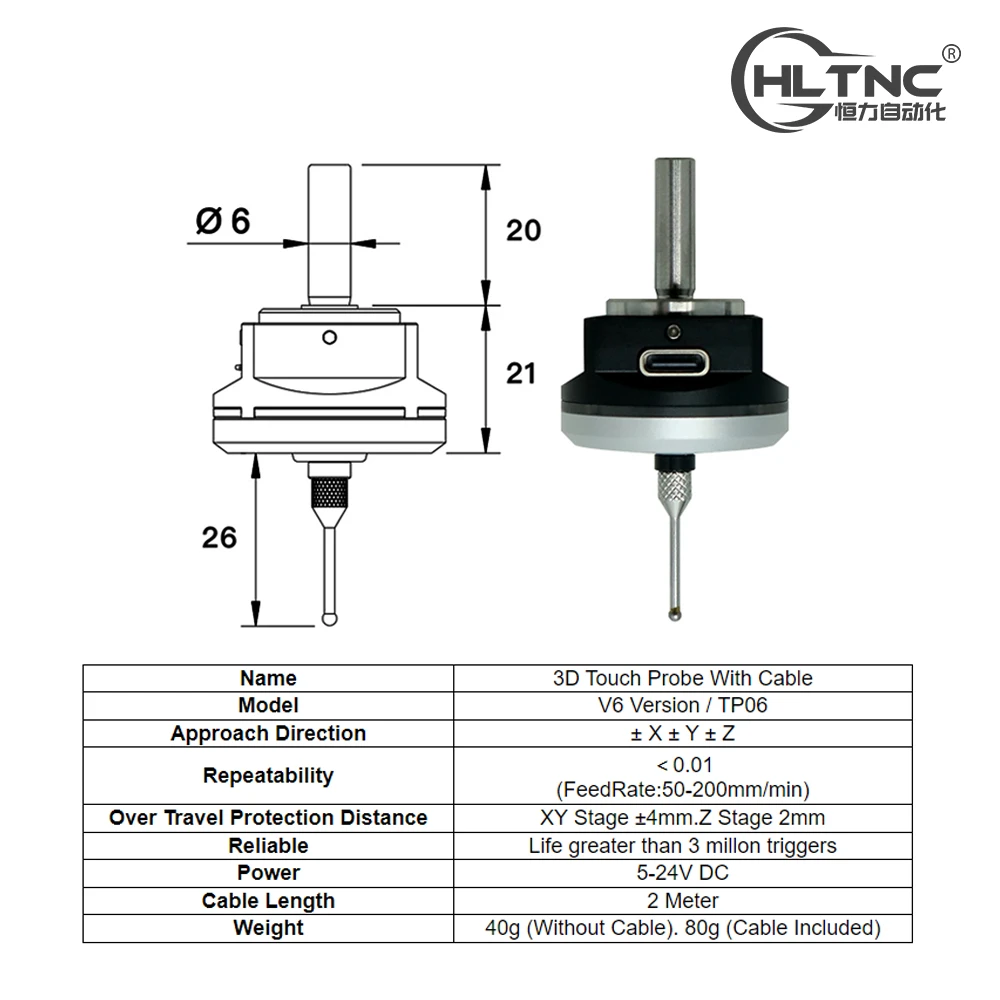 CNC 3D Touch Probe Drawing CNC 3D Touch Probe Drawing